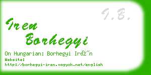 iren borhegyi business card